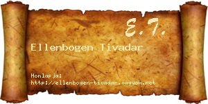 Ellenbogen Tivadar névjegykártya