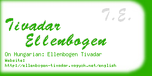 tivadar ellenbogen business card